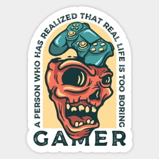 Skull Gamer Sticker